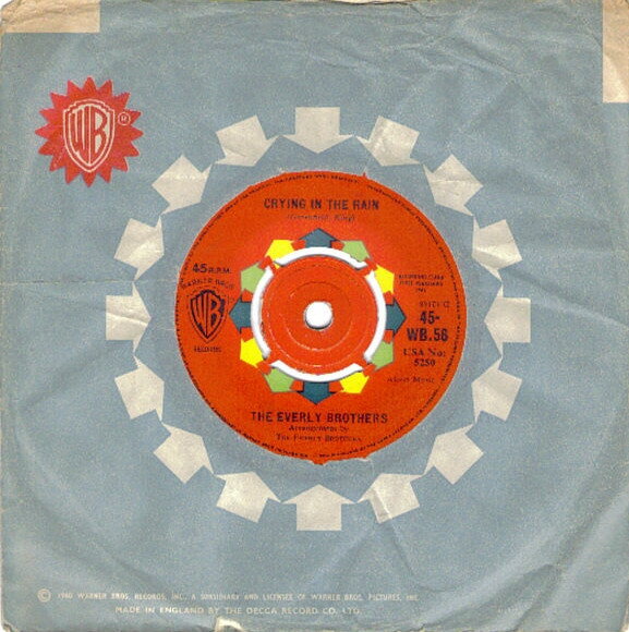 【中古】英7” Everly Brothers Crying In The Rain 45WB56 Warner Bros. Records /00080