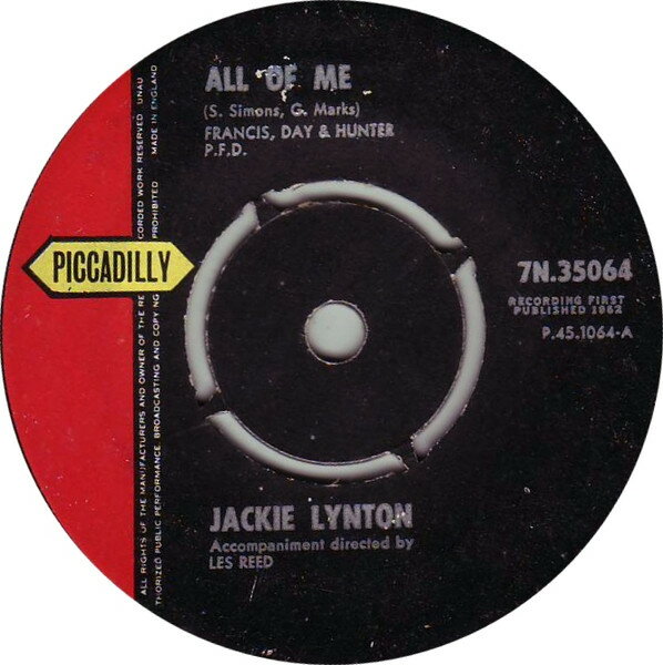 ・アーティスト Jackie Lynton ・タイトル All Of Me ・レーベル・型番 Piccadilly 7N35064 ・フォーマット 7インチレコード ・コンディション(盤) 良い (VG+) ・コンディション(ジャケット) プレインカバー（元ジャケット／カバー無し） ・コンディション(帯) オビなし ・特記事項 【Company Sleeve】 サンプル画像です。実際の商品の画像ではありません 商品写真はバーコード/カタログ番号に対応したサンプル画像ですので、お送りする商品の画像ではありません。帯やライナーなどの付属品は、特記事項に記載されている場合のみ含まれます。プロモやカラーレコードなどの仕様についても、該当する場合のみ特記事項に記載しています。 【ご購入前に必ずご確認ください】 ・本店サイト(www.recordcity.jp)とは価格、送料が違います ・本店サイト、その他支店のオーダーとは同梱発送できません ・注文確定後に別の注文を頂いた場合、注文同士の同梱は致しかねます。 ・別倉庫から発送しているため、店頭受け渡しは対応しておりません ・一部商品は他の通販サイトでも販売しているため、ご注文のタイミングによっては商品のご用意ができない場合がございます。 ・土日祝日はお休みです 金曜・祝前日9時以降のご連絡またはご入金は、返答または発送が週明け・祝日明けに順次対応となります。 ・ご購入後のキャンセル不可 ご購入後のキャンセルはいかなる理由においてもお受けできません。ご了承の上、ご購入くださいませ。 ・日本郵便(ゆうパック/ゆうメール)によるお届けになります。 ・中古品であることをご理解ください 当ストアでは中古商品を主に販売しております。中古品であることをご理解の上ご購入ください。また、一部商品はRecordCityオンラインストアで試聴可能です。 ・返品について お客様のご都合による返品は一切承っておりません。 表記の内容と実際の商品に相違がある場合、また針飛び等で返品・返金をご希望される場合は、商品の到着後1週間以内にご連絡ください。商品の返送をこちらで確認後、キャンセル・返金を行います。 コンディションVG以下の商品は返品できません。プレイに影響のない表面のこすれ傷、プレス起因のノイズ盤は返品の対象外です。 【コンディション表記】 ・ほぼ新品(M-)(Like New) 完全な新品。未使用。当店ではほぼ使用しません ・非常に良い(EX)(Excellent) 中古盤として美品な状態。わずかな経年を感じるものの傷みを感じさせない、当店基準で最高の状態 ・良い(VG+)(Very Good Plus) 丁寧に扱われた中古品で、軽い使用感がみられる。 ・可(VG)(Acceptable) 使い込まれた中古品で、「良い」よりもさらに使用感がみられる。 ・悪い(VG-)(Bad) 状態が悪いアイテム。使用の保障はなく、再生不可、針飛び、目立つノイズがあるかもしれない。状態によるクレーム不可。返品不可。 ・非常に悪い(G)(Very Bad) 「悪い」よりさらに状態が悪いアイテム。使用の保障はなく、再生不可、針飛び、目立つノイズがあるかもしれない。状態によるクレーム不可。返品不可。 ・ジャンク(Fair)(Junk/Fair) 割れている、反っている、水ダメージがある、カビ、ジャケットが分離している、ひどい書き込み、ひどい擦れなど最低の状態。使用の保障はなく、再生不可、針飛び、目立つノイズがあるかもしれない。状態によるクレーム不可。返品不可。 ・ジャンク(Poor)(Junk/Poor) 割れている、反っている、水ダメージがある、カビ、ジャケットが分離している、ひどい書き込み、ひどい擦れなど最低の状態。使用の保障はなく、再生不可、針飛び、目立つノイズがあるかもしれない。状態によるクレーム不可。返品不可。