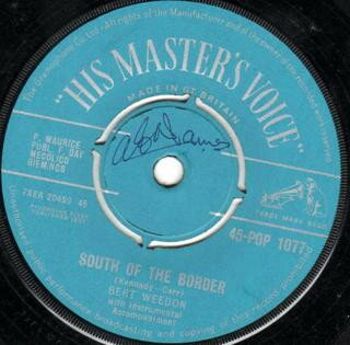 【中古】英7” Bert Weedon South Of The Border 45POP1077 His Masters Voice /00080