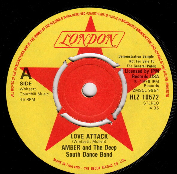 【中古】英7” Amber &amp; Deep South Dance Band Love Attack HLZ10572PROMO London Records /00080