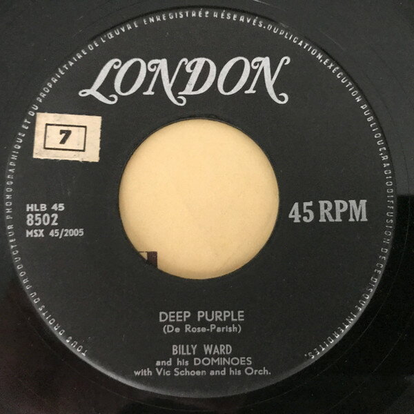 【中古】英7” Billy Ward & His Dominoes Deep Purple / Do It Again HLB458502 London Records /00080
