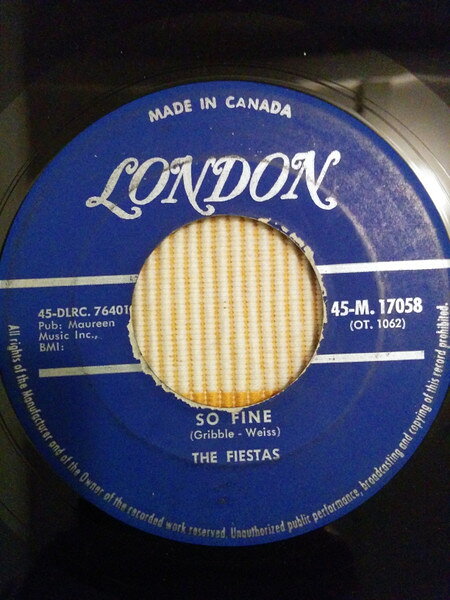 【中古】英7” Fiestas So Fine / Last Night I Dreamed 45M17058 London Records /00080