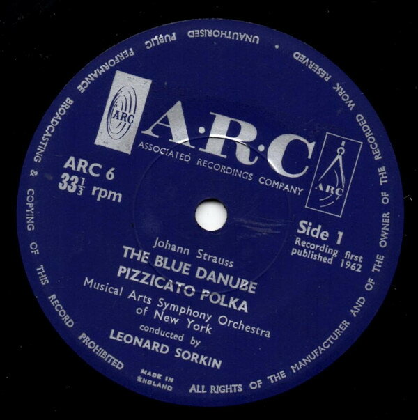 【中古】7” Johann Strauss Jr. Musical A Best Loved Waltzes Of Johann Strauss ARC6 A R C Records /00080