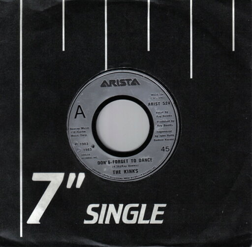 【中古】英7” Kinks Dont Forget To Dance ARIST524 Arista /00080 【中古】英7” Kinks Dont Forget To Dance ARIST524 Arista /00080