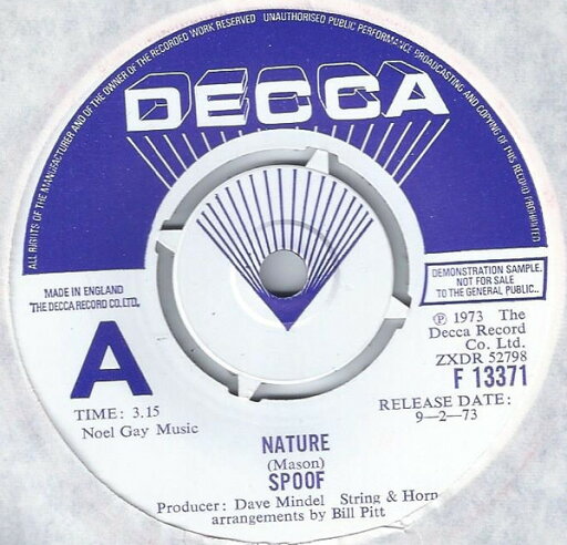 【中古】英7” Spoof Nature F13371PROMO Decca プロモ /00080 【中古】英7” Spoof Nature F13371PROMO Decca プロモ /00080