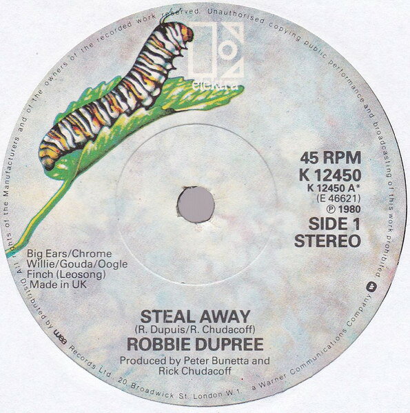 【中古】英7” Robbie Dupree Steal Away K12450 Elektra /00080