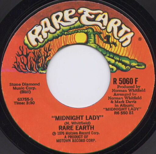 【中古】英7” Rare Earth Midnight Lady R5060F Rare Earth /00080 【中古】英7” Rare Earth Midnight Lady R5060F Rare Earth /00080