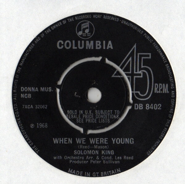 【中古】英7” Solomon King When We Were Young DB8402 Columbia /00080