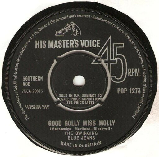 【中古】英7” Swinging Blue Jeans Good Golly Miss Molly POP1273 His Masters Voice /00080 【中古】英7” Swinging Blue Jeans Good Golly Miss Molly POP1273 His Masters Voice /00080