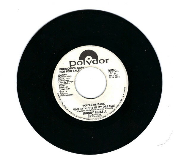 쥳ɥƥ ŷԾŹ㤨֡š7 Johnny Russell Youll Be Back (Every Night In My Dreams PD14475PROMO POLYDOR /00080פβǤʤ1,078ߤˤʤޤ