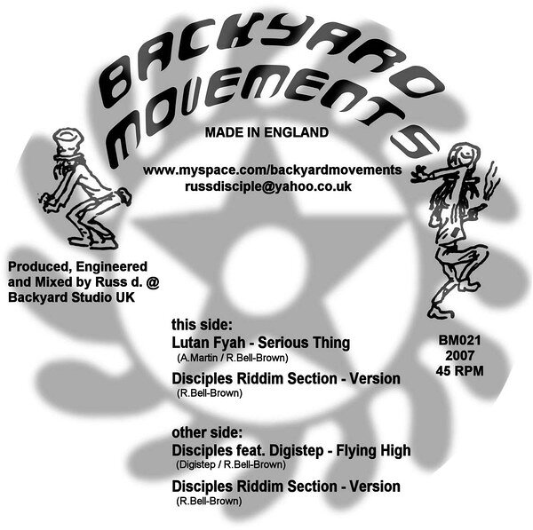 12” Lutan Fyah / The Disciples, Di Serious Thing / Flying High BM021PROMO Backyard Movements プロモ /00250
