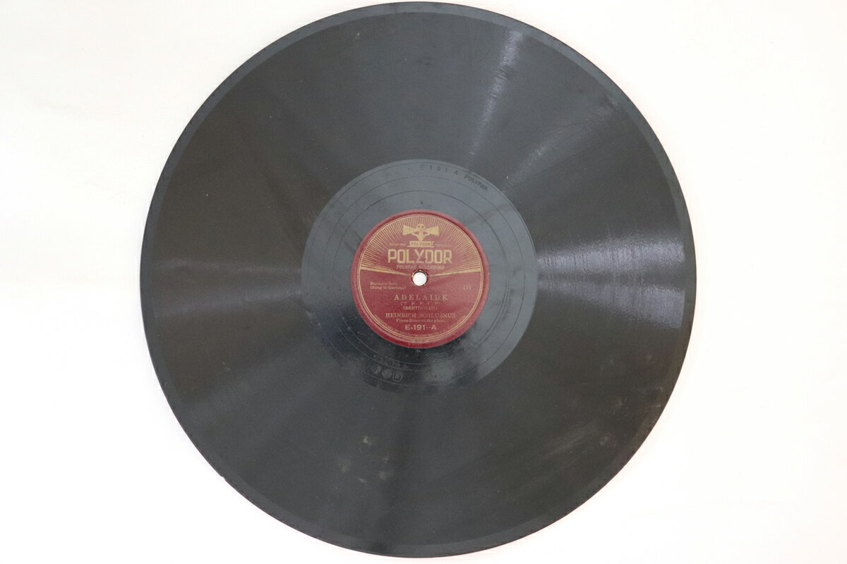 【中古】78RPM/SP Heinrich Schlusnus Adelaide (Beethoven) No.1 / No.2 E191 POLYDOR 12” /00500