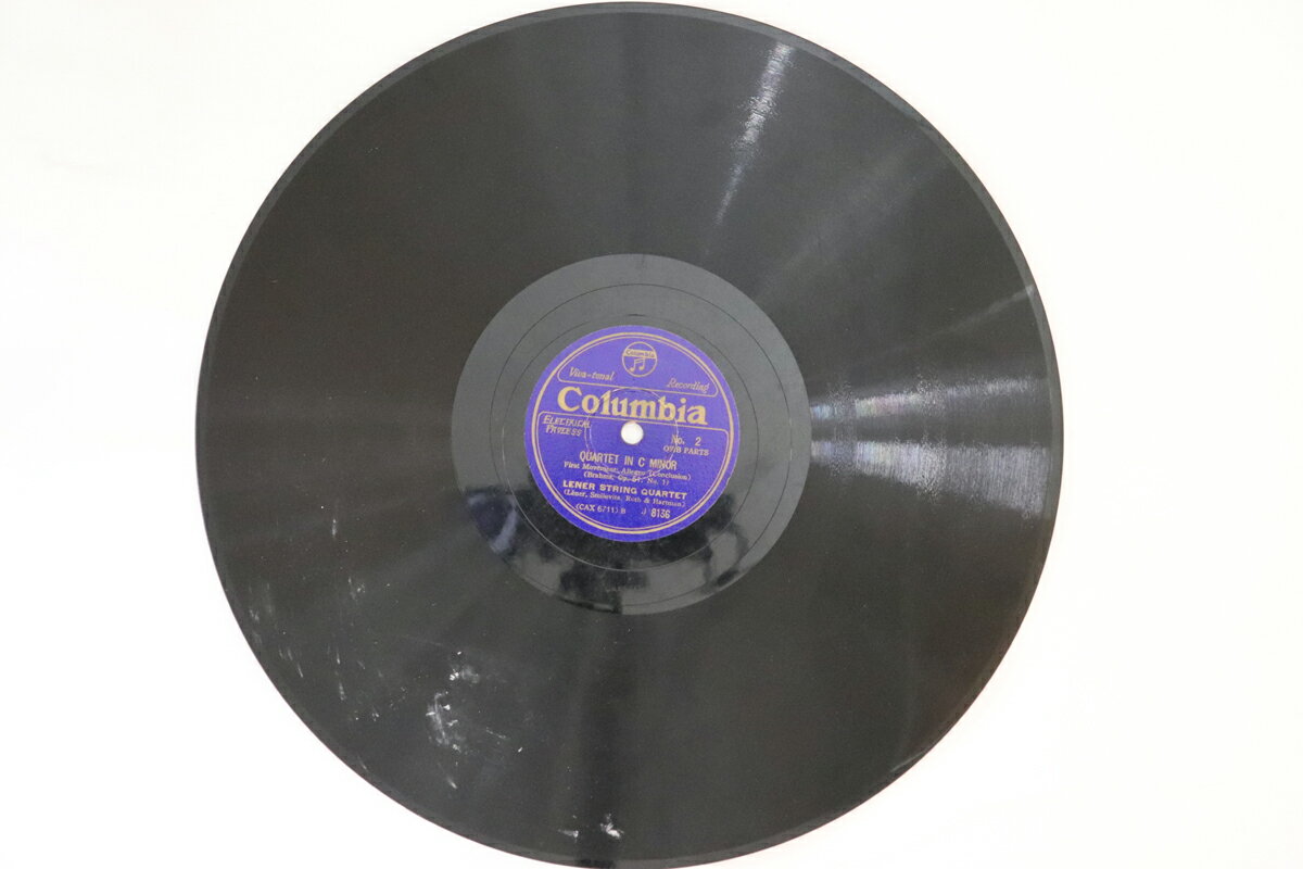 【中古】78RPM/SP Lener String Quartet Quartet In C Minor (Brahms) No.1 / No.2 J8136 COLUMBIA 12” /00500