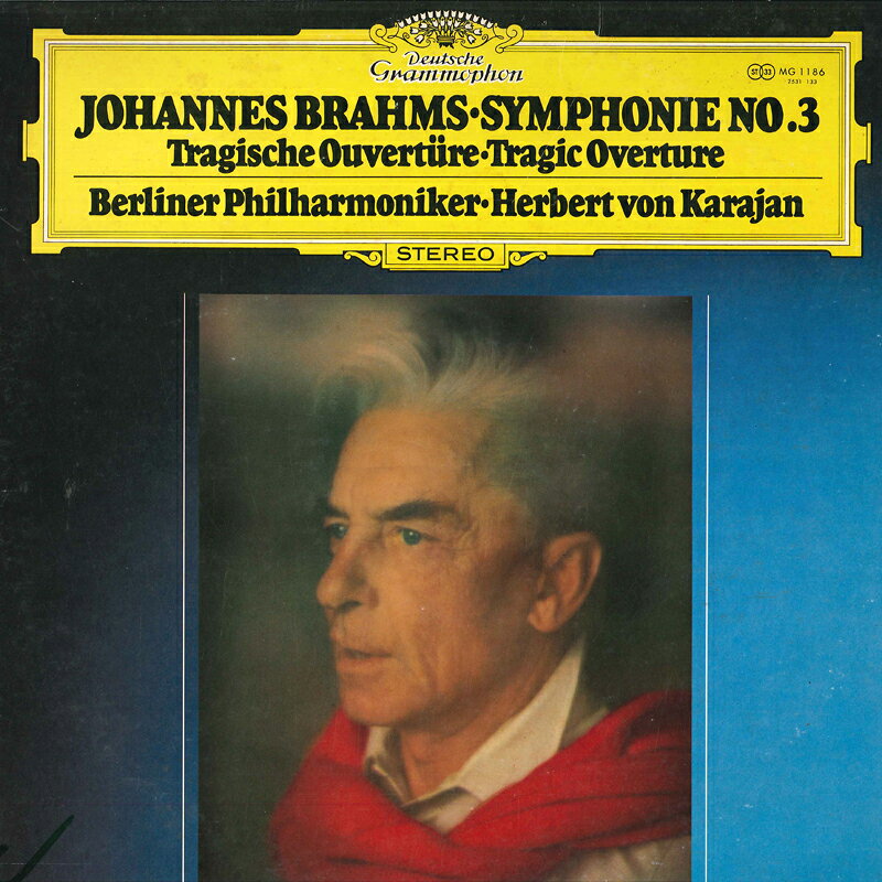 【中古】LP ヘルベルト・フォン・カラヤン, ブラームス: 交響曲第3番, 悲劇的序曲 MG1186 DEUTSCHE GRAMMOPHON recordcity-11225709 RECORD CITY 楽天市場店 パッケージ画像