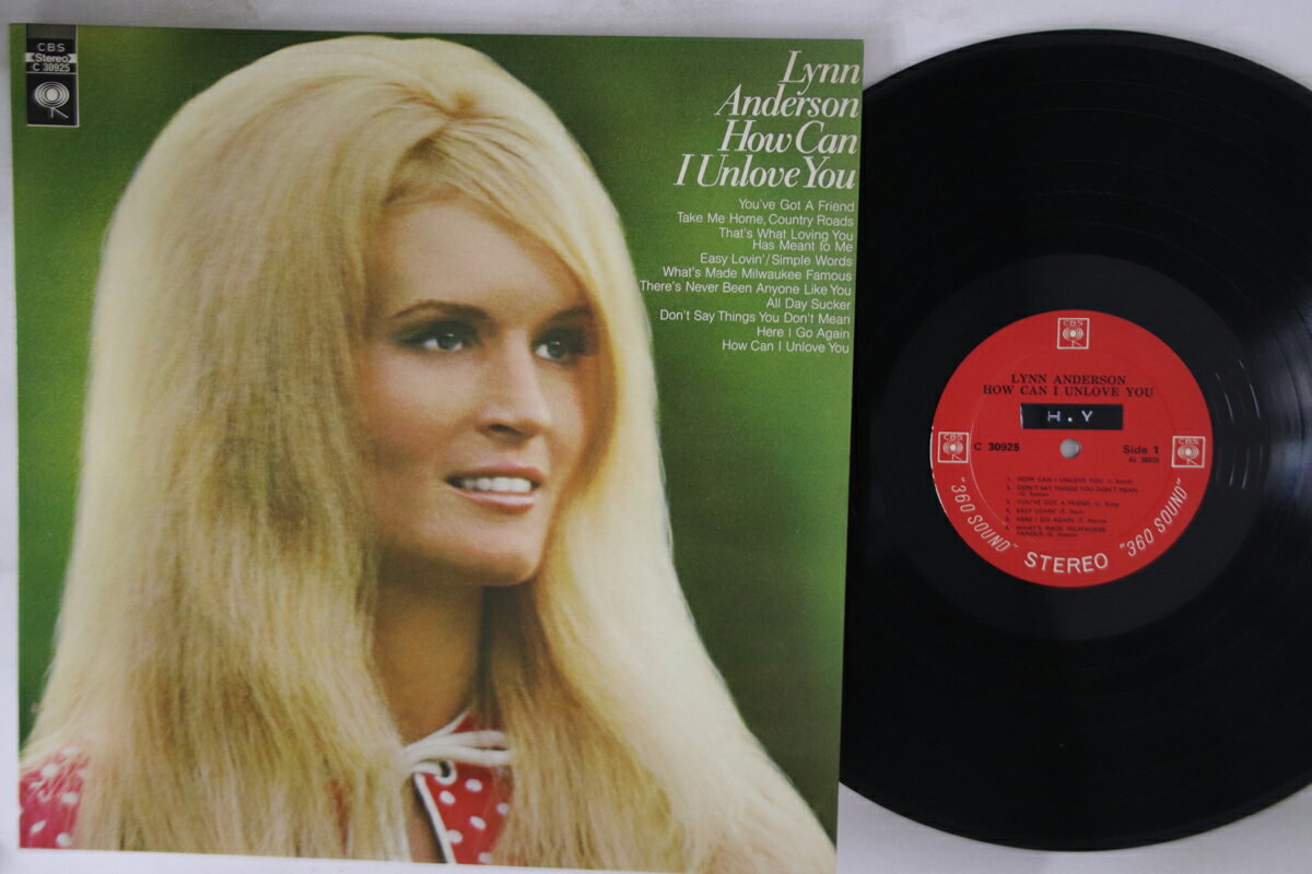 ・アーティスト Lynn Anderson ・タイトル How Can I Unlove You ・レーベル COLUMBIA C30925 ・フォーマット LPレコード ・コンディション(盤) 非常に良い(EX) ・コンディション(ジャケット) 良い (VG+) ・コンディション(帯) オビなし ・特記事項 【レーベルにシール付着】 実際に発送される商品の画像です 【ご購入前に必ずご確認ください】 ・本店サイト(www.recordcity.jp)とは価格、送料が違います ・本店サイト、その他支店のオーダーとは同梱発送できません ・別倉庫から発送しているため、店頭受け渡しは対応しておりません ・一部商品は他の通販サイトでも販売しているため、ご注文のタイミングによっては商品のご用意ができない場合がございます。 ・土日祝日はお休みです 金曜・祝前日9時以降のご連絡またはご入金は、返答または発送が週明け・祝日明けに順次対応となります。 ・ご購入後のキャンセル不可 ご購入後のキャンセルはいかなる理由においてもお受けできません。ご了承の上、ご購入くださいませ。 ・日本郵便(ゆうパック/ゆうメール)によるお届けになります。 ・中古品であることをご理解ください 当ストアではお客様よりお譲りいただいた中古商品を主に販売しております。中古品であることをご理解の上ご購入ください。また、一部商品はRecordCityオンラインストアで試聴可能です。 ・返品について お客様のご都合による返品は一切承っておりません。 表記の内容と実際の商品に相違がある場合、また針飛び等で返品・返金をご希望される場合は、商品の到着後1週間以内にご連絡ください。商品の返送をこちらで確認後、キャンセル・返金を行います。 コンディションVG以下の商品は返品できません。プレイに影響のない表面のこすれ傷、プレス起因のノイズ盤は返品の対象外です。 【コンディション表記】 ・ほぼ新品(M-)(Like New) 完全な新品。未使用。当店ではほぼ使用しません ・非常に良い(EX)(Excellent) 中古盤として美品な状態。わずかな経年を感じるものの傷みを感じさせない、当店基準で最高の状態 ・良い(VG+)(Very Good Plus) 丁寧に扱われた中古品で、軽い使用感がみられる。 ・可(VG)(Acceptable) 使い込まれた中古品で、「良い」よりもさらに使用感がみられる。 ・悪い(VG-)(Bad) 状態が悪いアイテム。使用の保障はなく、再生不可、針飛び、目立つノイズがあるかもしれない。状態によるクレーム不可。返品不可。 ・非常に悪い(G)(Very Bad) 「悪い」よりさらに状態が悪いアイテム。使用の保障はなく、再生不可、針飛び、目立つノイズがあるかもしれない。状態によるクレーム不可。返品不可。 ・ジャンク(Fair)(Junk/Fair) 割れている、反っている、水ダメージがある、カビ、ジャケットが分離している、ひどい書き込み、ひどい擦れなど最低の状態。使用の保障はなく、再生不可、針飛び、目立つノイズがあるかもしれない。状態によるクレーム不可。返品不可。 ・ジャンク(Poor)(Junk/Poor) 割れている、反っている、水ダメージがある、カビ、ジャケットが分離している、ひどい書き込み、ひどい擦れなど最低の状態。使用の保障はなく、再生不可、針飛び、目立つノイズがあるかもしれない。状態によるクレーム不可。返品不可。