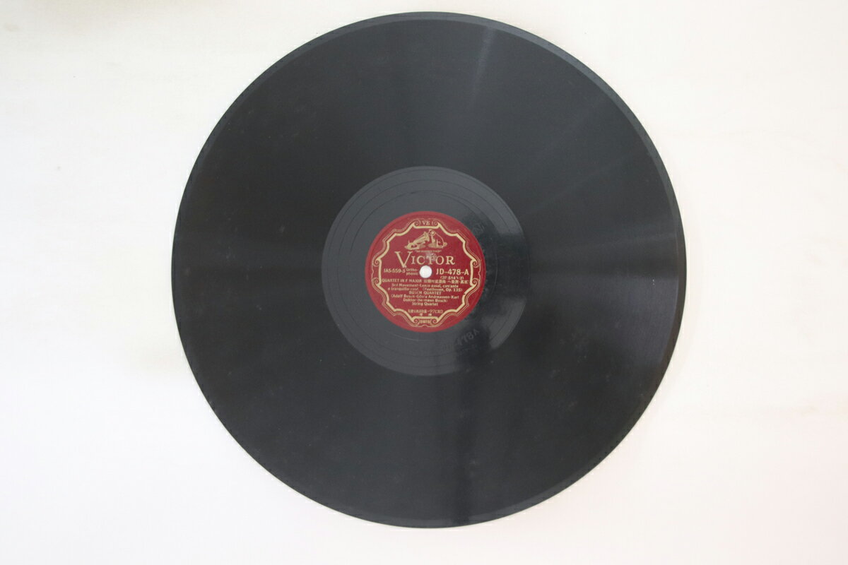 【中古】78RPM/SP Busch Quartet Quartet In F Major Beethoven Part.5 / Part.6 JD478 VICTOR 12” /00500