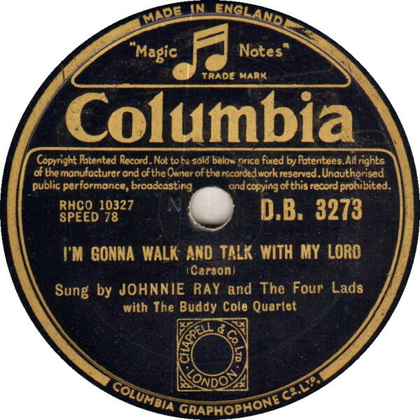 【中古】英78RPM/SP Johnnie Ray, The Four Lads, Bu Im Gonna Walk And Talk With My Lord / The Tough Of DB3273 COLUMBUIA /00500