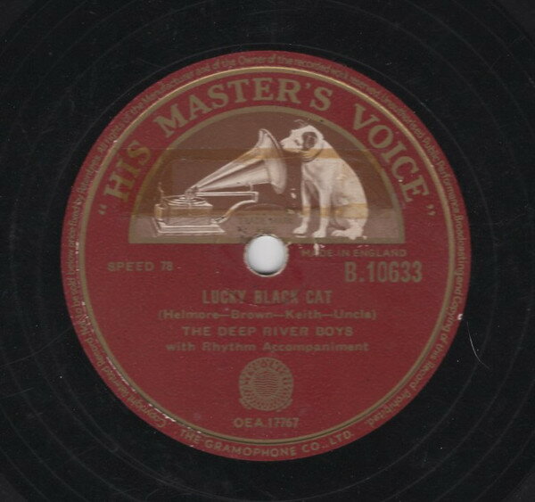 【中古】英78RPM/SP Deep River Boys Lucky Black Cat / My Castle On The Nile B10633 HIS MASTERS VOICE /00500