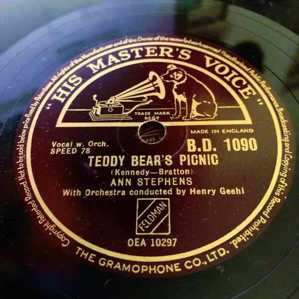 【中古】英78RPM/SP Ann Stephens Teddy Bears Picnic / Dicky Bird Hop BD1090 HIS MASTERS VOICE /00500