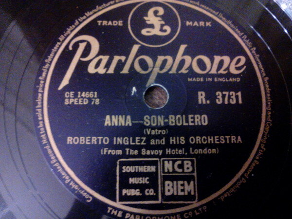 【中古】英78RPM/SP Roberto Inglez & His Orchestra Anna / Salome R3731 PARLOPHONE /00500