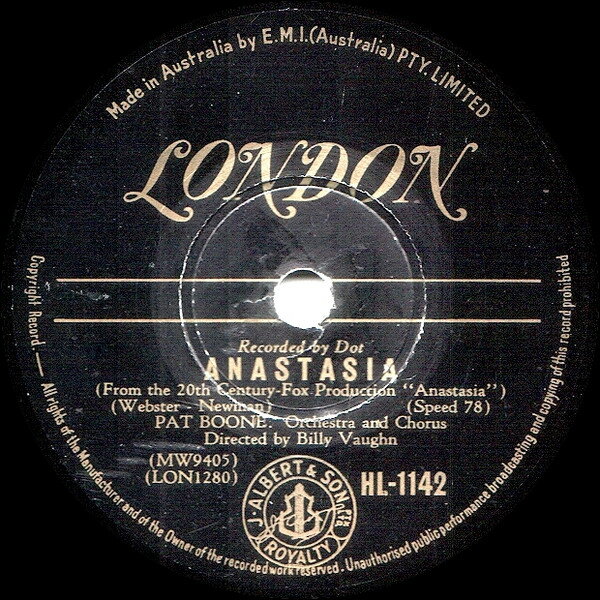 【中古】豪78RPM/SP Pat Boone Anastasia / Dont Forbid Me HL1142 LONDON /00500