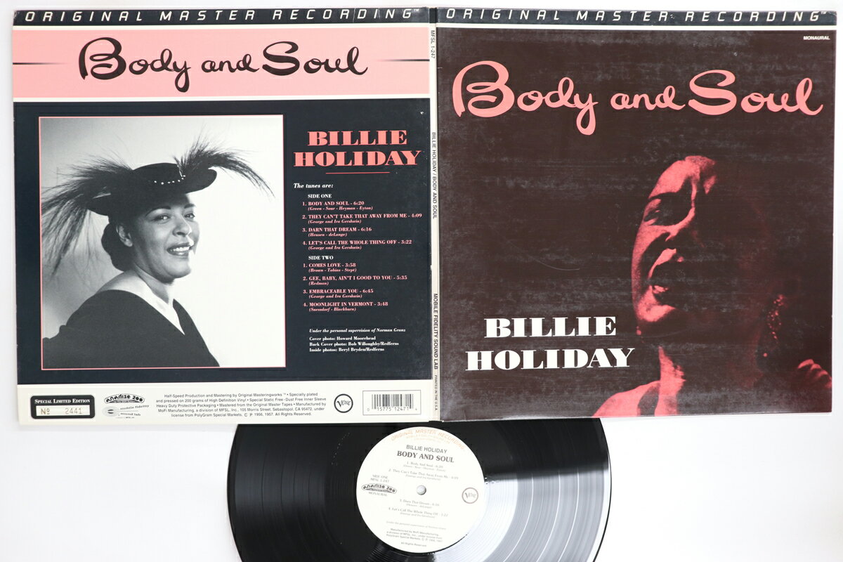 【中古】米LP Billie Holiday Body And Soul (- Mobile Fidelity) MFSL1247 MOBILE FIDELITY SOUN /00400