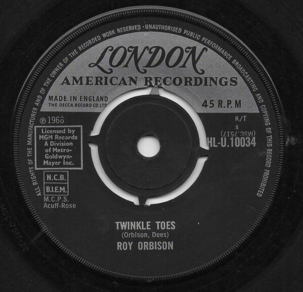 7” Roy Orbison Twinkle Toes HLU10034 London Records /00080