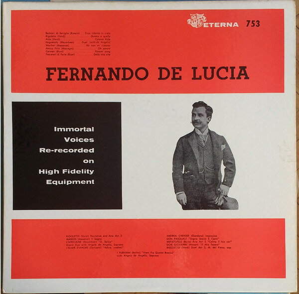 LP Fernando De Lucia Operatic Recital 753 Eterna Records /00260