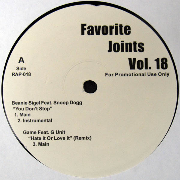 ����š���12�� Various Favorite Joints Vol. 18 RAP018PROMO Favorite Joints �ץ��� /00250