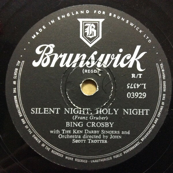【中古】英78RPM/SP Bing Crosby, Max Terr Choir, J Silent Night, Holy Night / Adeste Fideles 03929 BRUNSWICK /00500