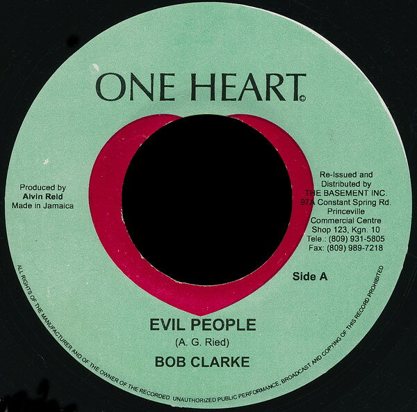 Artist Name: R - 【中古】ジャマイカ7” Bob Clarke Evil People NONE One Heart /00080