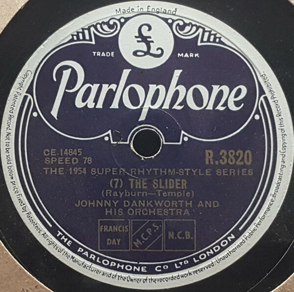 【中古】英78RPM/SP Johnny Dankworth &amp; His Orchest The Slider / Its The Talk Of The Town R382..