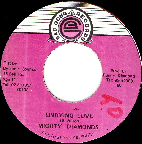Artist Name: N - 【中古】ジャマイカ7” Mighty Diamonds Undying Love B6 Bad Gong Records /00080