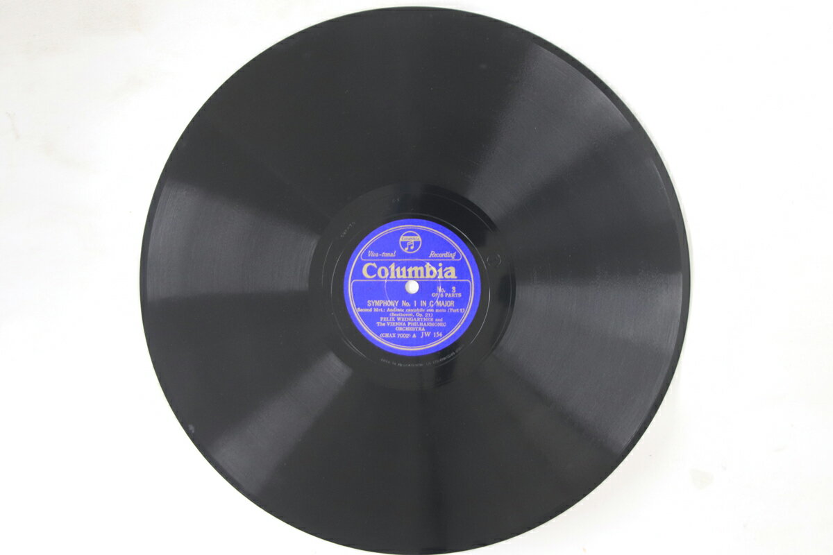 【中古】78RPM/SP Vienna PHILHARMONIC Symphony No 1 In C Major JW154 COLUMBIA 12” /00610
