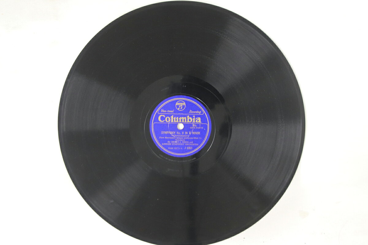 【中古】78RPM/SP Sir Henry J Wood Symphony No 8 In B Minor J8351 COLUMBIA 12” /00610