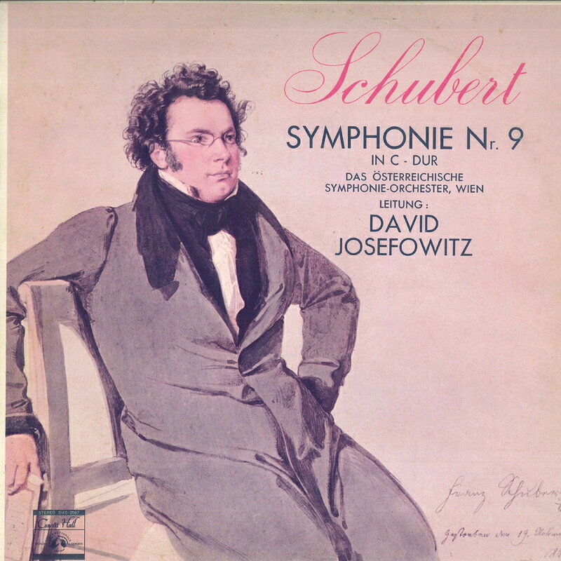 【中古】LP デヴィッド・ジョセフォヴィッツ シューベルト 交響曲第9番 グレート SMS2597 CONCERT HALL /00260