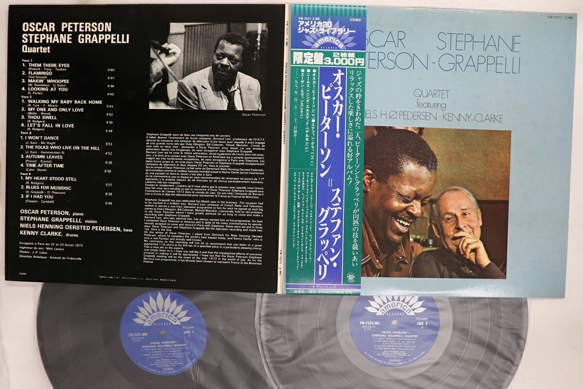 ・アーティスト Oscar Peterson, Stephane Grappelli ・タイトル Oscar Peterson - Stephane Grappelli Quartet ・レーベル・型番 AMERICA YW75712MU ・フォーマット LPレコード ・コンディション(盤) 良い (VG+) ・コンディション(ジャケット) 可 (VG) ・コンディション(帯) 良い (VG+) ・特記事項 【カバー抜け】【オビに目立つ染み】 実際に発送される商品の画像です 【ご購入前に必ずご確認ください】 ・本店サイト(www.recordcity.jp)とは価格、送料が違います ・本店サイト、その他支店のオーダーとは同梱発送できません ・注文確定後に別の注文を頂いた場合、注文同士の同梱は致しかねます。 ・別倉庫から発送しているため、店頭受け渡しは対応しておりません ・一部商品は他の通販サイトでも販売しているため、ご注文のタイミングによっては商品のご用意ができない場合がございます。 ・土日祝日はお休みです 金曜・祝前日9時以降のご連絡またはご入金は、返答または発送が週明け・祝日明けに順次対応となります。 ・ご購入後のキャンセル不可 ご購入後のキャンセルはいかなる理由においてもお受けできません。ご了承の上、ご購入くださいませ。 ・日本郵便(ゆうパック/ゆうメール)によるお届けになります。 ・中古品であることをご理解ください 当ストアでは中古商品を主に販売しております。中古品であることをご理解の上ご購入ください。また、一部商品はRecordCityオンラインストアで試聴可能です。 ・返品について お客様のご都合による返品は一切承っておりません。 表記の内容と実際の商品に相違がある場合、また針飛び等で返品・返金をご希望される場合は、商品の到着後1週間以内にご連絡ください。商品の返送をこちらで確認後、キャンセル・返金を行います。 コンディションVG以下の商品は返品できません。プレイに影響のない表面のこすれ傷、プレス起因のノイズ盤は返品の対象外です。 【コンディション表記】 ・ほぼ新品(M-)(Like New) 完全な新品。未使用。当店ではほぼ使用しません ・非常に良い(EX)(Excellent) 中古盤として美品な状態。わずかな経年を感じるものの傷みを感じさせない、当店基準で最高の状態 ・良い(VG+)(Very Good Plus) 丁寧に扱われた中古品で、軽い使用感がみられる。 ・可(VG)(Acceptable) 使い込まれた中古品で、「良い」よりもさらに使用感がみられる。 ・悪い(VG-)(Bad) 状態が悪いアイテム。使用の保障はなく、再生不可、針飛び、目立つノイズがあるかもしれない。状態によるクレーム不可。返品不可。 ・非常に悪い(G)(Very Bad) 「悪い」よりさらに状態が悪いアイテム。使用の保障はなく、再生不可、針飛び、目立つノイズがあるかもしれない。状態によるクレーム不可。返品不可。 ・ジャンク(Fair)(Junk/Fair) 割れている、反っている、水ダメージがある、カビ、ジャケットが分離している、ひどい書き込み、ひどい擦れなど最低の状態。使用の保障はなく、再生不可、針飛び、目立つノイズがあるかもしれない。状態によるクレーム不可。返品不可。 ・ジャンク(Poor)(Junk/Poor) 割れている、反っている、水ダメージがある、カビ、ジャケットが分離している、ひどい書き込み、ひどい擦れなど最低の状態。使用の保障はなく、再生不可、針飛び、目立つノイズがあるかもしれない。状態によるクレーム不可。返品不可。