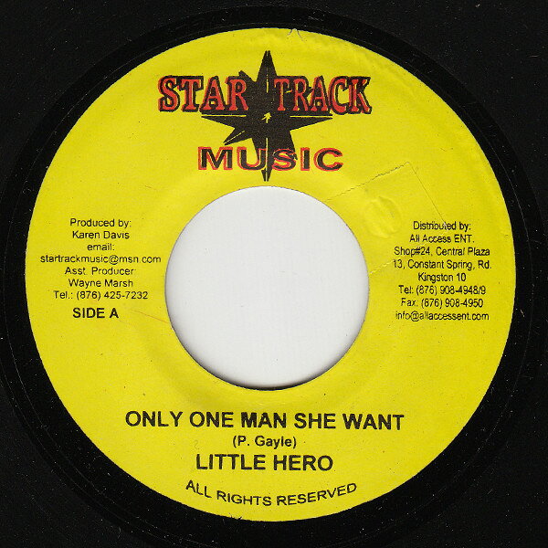 Artist Name: Z - 【中古】7” Little Hero / Viper Only One Man She Want / Music News NONE Star Track Music /00080