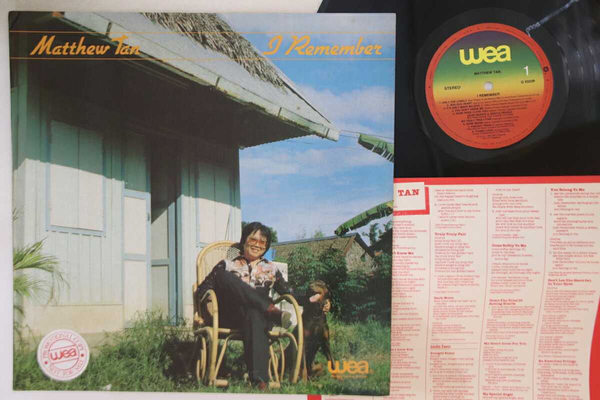 【中古】星LP Matthew Tan I Remember Q93229 WEA /00260