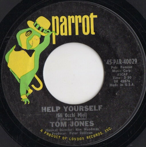 【中古】加7” Tom Jones Help Yourself PAR40029 Parrot /00080 【中古】加7” Tom Jones Help Yourself PAR40029 Parrot /00080