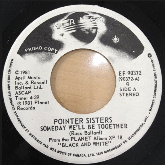 【中古】加7” Pointer Sisters Someday Well Be Together / What A Surprise EF90372PROMO Planet /00080