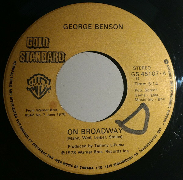 【中古】加7” George Benson On Broadway / Give Me The Night GS45107 Warner Bros. Records /00080
