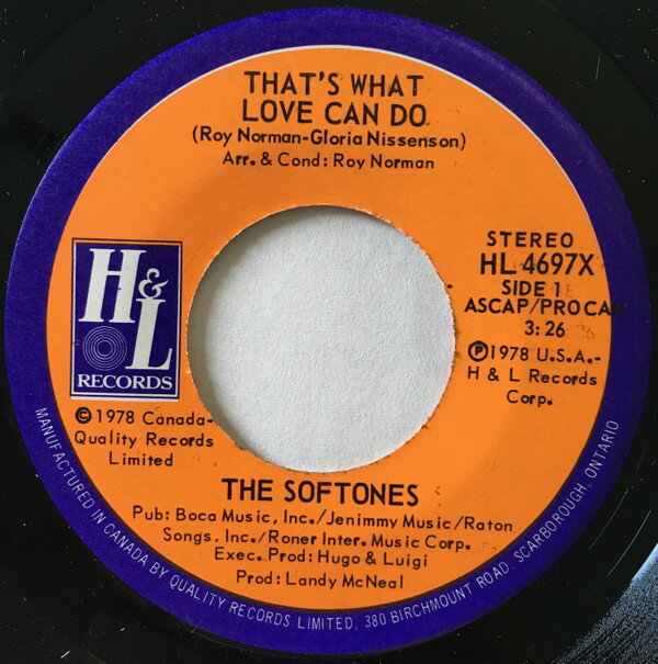 【中古】加7” Softones Thats What Love Can Do / Sweet Dreamer HL4697X H & L Records /00080