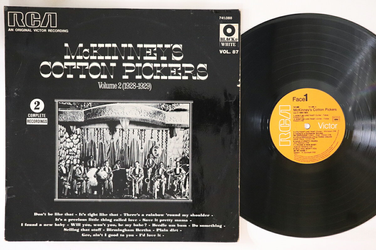 ・アーティスト McKinney's Cotton Pickers ・タイトル Volume 2 (1928-1929) ・レーベル RCA 741088 ・フォーマット LPレコード ・コンディション(盤) 良い (VG+) ・コンディション(ジャケット) 良い (VG+) ・コンディション(帯) オビなし ・特記事項 【カバーにキズ/ダメージ】 実際に発送される商品の画像です 【ご購入前に必ずご確認ください】 ・本店サイト(www.recordcity.jp)とは価格、送料が違います ・本店サイト、その他支店のオーダーとは同梱発送できません ・別倉庫から発送しているため、店頭受け渡しは対応しておりません ・一部商品は他の通販サイトでも販売しているため、ご注文のタイミングによっては商品のご用意ができない場合がございます。 ・土日祝日はお休みです 金曜・祝前日9時以降のご連絡またはご入金は、返答または発送が週明け・祝日明けに順次対応となります。 ・ご購入後のキャンセル不可 ご購入後のキャンセルはいかなる理由においてもお受けできません。ご了承の上、ご購入くださいませ。 ・日本郵便(ゆうパック/ゆうメール)によるお届けになります。 ・中古品であることをご理解ください 当ストアではお客様よりお譲りいただいた中古商品を主に販売しております。中古品であることをご理解の上ご購入ください。また、一部商品はRecordCityオンラインストアで試聴可能です。 ・返品について お客様のご都合による返品は一切承っておりません。 表記の内容と実際の商品に相違がある場合、また針飛び等で返品・返金をご希望される場合は、商品の到着後1週間以内にご連絡ください。商品の返送をこちらで確認後、キャンセル・返金を行います。 コンディションVG以下の商品は返品できません。プレイに影響のない表面のこすれ傷、プレス起因のノイズ盤は返品の対象外です。 【コンディション表記】 ・ほぼ新品(M-)(Like New) 完全な新品。未使用。当店ではほぼ使用しません ・非常に良い(EX)(Excellent) 中古盤として美品な状態。わずかな経年を感じるものの傷みを感じさせない、当店基準で最高の状態 ・良い(VG+)(Very Good Plus) 丁寧に扱われた中古品で、軽い使用感がみられる。 ・可(VG)(Acceptable) 使い込まれた中古品で、「良い」よりもさらに使用感がみられる。 ・悪い(VG-)(Bad) 状態が悪いアイテム。使用の保障はなく、再生不可、針飛び、目立つノイズがあるかもしれない。状態によるクレーム不可。返品不可。 ・非常に悪い(G)(Very Bad) 「悪い」よりさらに状態が悪いアイテム。使用の保障はなく、再生不可、針飛び、目立つノイズがあるかもしれない。状態によるクレーム不可。返品不可。 ・ジャンク(Fair)(Junk/Fair) 割れている、反っている、水ダメージがある、カビ、ジャケットが分離している、ひどい書き込み、ひどい擦れなど最低の状態。使用の保障はなく、再生不可、針飛び、目立つノイズがあるかもしれない。状態によるクレーム不可。返品不可。 ・ジャンク(Poor)(Junk/Poor) 割れている、反っている、水ダメージがある、カビ、ジャケットが分離している、ひどい書き込み、ひどい擦れなど最低の状態。使用の保障はなく、再生不可、針飛び、目立つノイズがあるかもしれない。状態によるクレーム不可。返品不可。