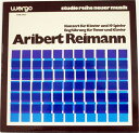 【中古】独LP Aribert Reimann Konzert Fur Klavier Und 19 Spieler / Engfuhrung Fur WER6...