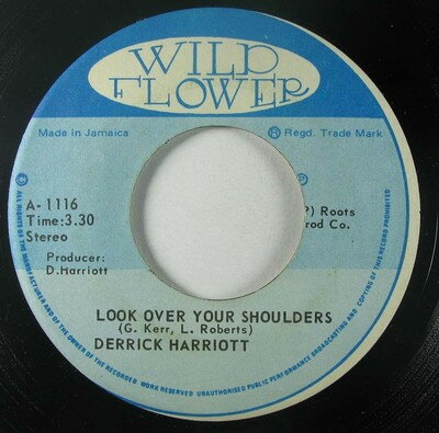 楽天レコードシティ 楽天市場店【中古】ジャマイカ7” Derrick Harriott Look Over Your Shoulders A1116 Wild Flower /00080