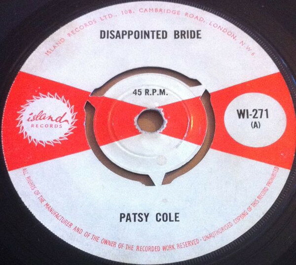 【中古】英7” Patsy Cole / Earl Bostic Disappointed Bride / Honeymoon Night WI271 Island Records /00080