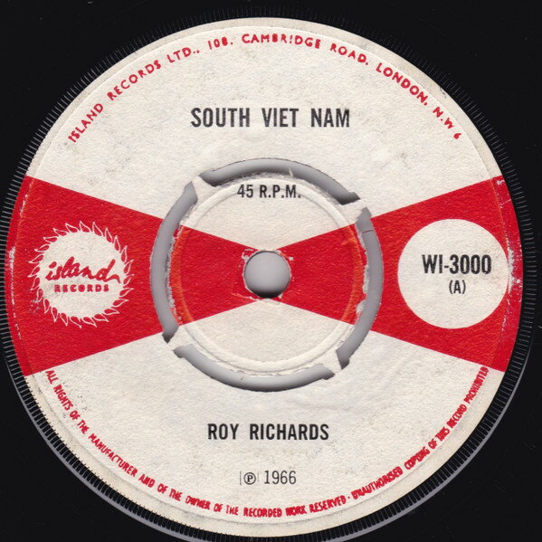 【中古】英7” Roy Richards South Viet Nam WI3000 Island Records /00080
