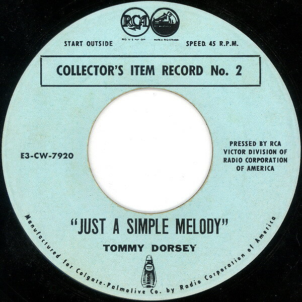 【中古】米7” Tommy Dorsey / Rhythm Boys, Bi Just A Simple Melody / You Took Advantage Of Me E3CW7920 HALO SHAMPOO, RCA VI /00080
