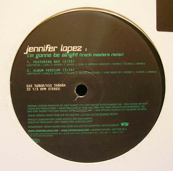 12” Jennifer Lopez Im Gonna Be Alright (Track Masters Remix) EAS56868 Epic /00250